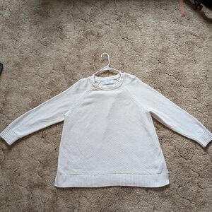Old Navy Women's Off-White Crew Neck Sweater